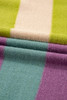 Green Stripe Drop Shoulder Ribbed Edge Casual Sweater