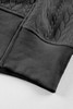 Gray Cable Textured Baggy Solid Hoodie Gray Cable Textured Baggy Solid Hoodie