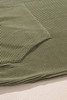 Jungle Green Twisted Rib Texture Solid Hoodie Jungle Green Twisted Rib Texture Solid Hoodie