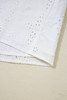 White Eyelet Embroidered Smocked Cuff Sheer Blouse