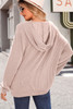 Smoke Gray Twisted Rib Texture Solid Hoodie Smoke Gray Twisted Rib Texture Solid Hoodie
