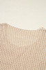Smoke Gray Crochet Hollow-out Jumper Top Sweater