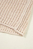 Smoke Gray Crochet Hollow-out Jumper Top Sweater