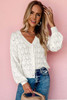 White Lightweight Buttoned Front Crochet Cardigan