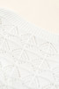 White Lightweight Buttoned Front Crochet Cardigan