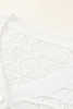 White Lightweight Buttoned Front Crochet Cardigan