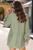 Green Stripe Button Up Oversized Casual Shirt