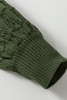 Green Lightweight Buttoned Front Crochet Cardigan