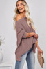 Casual Waffle Knit Eyelet Long Sleeve Blouse