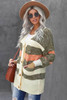 Thick Buttoned Open Front Cardigan with Pocket