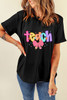 Black Teach Graphic Holiday Summer Tee