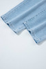 Beau Blue High Rise Barrel Relaxed Patch Pocket Jeans