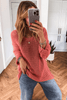Coral Crochet Hollow-out Jumper Top Sweater