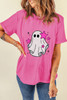 Sachet Pink Glitter Ghost Graphic Halloween T Shirt
