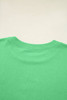Bright Green Drop Shoulder Puff Sleeve Crop Pullover Drawstring Wide Leg Pants Set Bright Green Drop Shoulder Puff Sleeve Crop Pullover Drawstring Wide Leg Pants Set