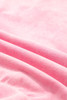 Bright Pink Mineral Wash Big Bow Patchwork Pullover Sweatshirt