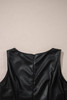Black Vegan Leather Sleeveless Mini Dress