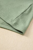 Laurel Green Solid Color Seam Detail Raglan Long Sleeve Top