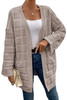Delicacy Textured Knit Open Front Chic Cardigan with Pockets