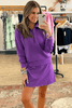 Wisteria Half Zip Sporty Pullover Mini Skirt 2pcs Outfit