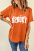Orange SPOOKY Bats Halloween Graphic T Shirt