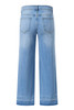 Dusk Blue Raw Hem Straight Leg Loose High Waist Jeans