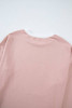 Pink Varsity Stripe Patchwork Puff Sleeve Pullover Drawstring Wide Leg Pant Set Pink Varsity Stripe Patchwork Puff Sleeve Pullover Drawstring Wide Leg Pant Set