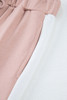 Pink Varsity Stripe Patchwork Puff Sleeve Pullover Drawstring Wide Leg Pant Set Pink Varsity Stripe Patchwork Puff Sleeve Pullover Drawstring Wide Leg Pant Set