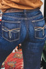Sail Blue Western Stitch Patched Pocket Bootcut Jeans