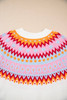 White Ethnic Geometric Colorblock Print Drop Shoulder Sweater White Ethnic Geometric Colorblock Print Drop Shoulder Sweater