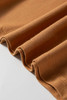 Chestnut Solid Color Long Sleeve Fitted Top