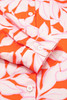 Orange Botanical Print Single Chest Pocket Button Up Shirt