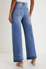 Dusk Blue Raw Hem Unique Cuffs Straight High Rise Loose Jeans