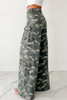 Green Camo Denim Cargo Wide Leg Pants Green Camo Denim Cargo Wide Leg Pants