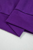 Tillandsia Purple Varsity Stripe Detail Drop Shoulder Pullover Mini Skirt Set