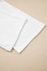 White Textured Raw Seam Plus Size Pullover Top and Drawstring Pants Set