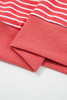 Red Stripe Puff Sleeve Stripe Hoodie