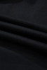 Black Color Block Patchwork Half Button Pullover and Shorts 2pcs Outfit