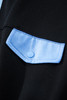 Black Color Block Patchwork Half Button Pullover and Shorts 2pcs Outfit