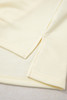 Yellow Cream Raw Seam Color Block Patchwork Plus Size V Neck Pullover