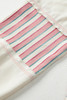 Pink Stripe Stitched Detail Color Block Patchwork Oversized Pullover Top