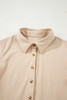 Oatmeal Corduroy Half Button Collared Long Sleeve Mini Dress Oatmeal Corduroy Half Button Collared Long Sleeve Mini Dress