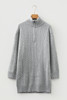 High Cable Knit Quarter Zip Ribbed Trim Loose Sweater Dress High Cable Knit Quarter Zip Ribbed Trim Loose Sweater Dress