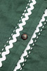 Canton Contrast Ricrac Trim Button V Neck Knotted Bracelet Sleeve Shift Dress Canton Contrast Ricrac Trim Button V Neck Knotted Bracelet Sleeve Shift Dress