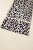Khaki Exposed Seam Patched Pocket Plus Size Drawstring Leopard Wide Leg Pants Khaki Exposed Seam Patched Pocket Plus Size Drawstring Leopard Wide Leg Pants