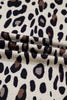 Khaki Exposed Seam Patched Pocket Plus Size Drawstring Leopard Wide Leg Pants Khaki Exposed Seam Patched Pocket Plus Size Drawstring Leopard Wide Leg Pants