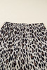 Khaki Exposed Seam Patched Pocket Plus Size Drawstring Leopard Wide Leg Pants Khaki Exposed Seam Patched Pocket Plus Size Drawstring Leopard Wide Leg Pants