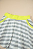 Gray Stripe Contrast Ribbed Banding Long Sleeve Blouse Loose Shorts Set Gray Stripe Contrast Ribbed Banding Long Sleeve Blouse Loose Shorts Set