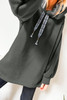 Four Leaf Clover Fleece Lined Adjustable Drawstring Oversize Tunic Hoodie