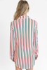 Pink Stripe Christmas Long Sleeve Shirt Style Lounge Dress Pink Stripe Christmas Long Sleeve Shirt Style Lounge Dress